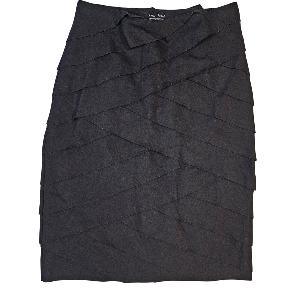White House Black Market Instantly Slimming Tiered Bandage Pencil Skirt Black 2